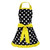 Cute Dots Bowknot Women Apron Kitchen Restaurant Bib Yellow
