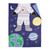 Everything Kids Space Astronaut - Navy, Green And Yellow Glow In The Dark 4 Piece Toddler Bed Set - Comforter, Flat Top Sheet, Fitted Bottom Sheet And Reversible Pillowcase