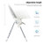 Adjusting Folding High Chair For Babies & Toddlers W Detachable Leather Cushion