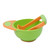 Baby Grinding Bowl Manual Kids Feeding Bowl Vegetable Fruit Infant Food Masher Set, Orange Green