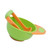 Baby Grinding Bowl Manual Kids Feeding Bowl Vegetable Fruit Infant Food Masher Set, Orange Green