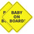 Assured Signs Baby On Board Car Sign | 2 Pack | 5 X 5" | Yellow | Ideal Baby On Board Sticker For Cars