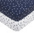 Modrn Celestial Stars 2-piece Fitted Crib Sheet Set, Navy And White