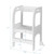 Gift For Kids! Kitchen Step Stool For Kids And Toddlers - Children Learning Standing Tower For Kitchen Counter And Bathroom Sink Helper, Solid Wood Construction White