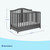 Graco Solano 5-in-1 Convertible Baby Crib With Drawer Gray