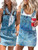 Zoiuytrg Women Denim Strap Dress Pocket Bib Overall Dress Button Camouflage Denim Suspender Skirt