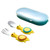 Opolski 1set Food Grade Baby Spoon Food Grade Wear Resistant Pp Infant Feeding Spoon Fork With Storage Box Set For Home