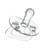Physioforma 100% Soft Silicone One Piece Pacifier For Babies 6-16months, Clear, Orthodontic Nipple, Bpa-free, 6-count In Sterilizing Case