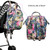 Diaper Bag Backpack Floral Baby Bag Water-resistant Baby Nappy Bag With Insulated Water Bottle Bag/changing Pad, Black