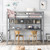 Loft Bunk Bed, Aukfa Twin Bunk Bed With Desk And Shelves, Ladder, Full Length Guard Rail, Gray Twin Bed Frame For Bedroom, Kids, No Box Spring Needed