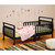 Athena 7008b Anna Sleigh Toddler Bed, Black