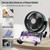Portable Fan Stroller Fan Personal Handheld On Fans Usb Rechargeable Small Fan For Bedroom, Desk, Clip On Fan For Baby Stroller, Travel, Car Seat, Camping, 3 Speeds Adjustable, Black, Cooserry