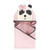 Hudson Baby Infant Girl Cotton Animal Face Hooded Towel, Miss Panda, One Size