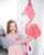 3d Flamingo Knit Cotton Crib Throw Blanket Cover Wrap |white| K-cliffs