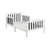 Goory Modern Children Beds Space-saving Wooden Platform Bed Easy Assembly Sturdy Toddler Headboard Home Bedroom White Black