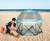 Regalo My Play Deluxe Portable Play Yard Indoor And Outdoor, Full Canopy, Washable, Aqua, 6-panel, Unisex