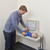 Ecr4kids Horizontal Wall-mounted Baby Changing Station With Slim Back - White Granite