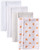 Luvable Friends Baby Girl Cotton Flannel Burp Cloths 4pk, Girl Feathers, One Size