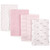 Luvable Friends Baby Girl Cotton Flannel Burp Cloths 4pk, Girl Feathers, One Size