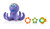 Nuby Octopus Hoopla Toss Toy For Bath For 12 Months And Up, Unisex