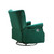 Second Story Home Alice Upholstered Wingback Swivel Tufted Recliner- Emerald