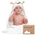 Keababies Baby Hooded Towel, Large Bamboo Bath Towel With Hood For Infant, Newborn, Toddler (dog)