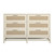 Lennon 6 Drawer Dresser, Ivory Oak And Faux Rattan