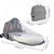 Fantadool Portable Travel Baby Bed Portable Bassinet For Baby Foldable Baby Bed Travel Sun Protection Mosquito With Toys Travel Infant Bed Backpack, Gray