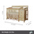 Dream On Me, Jayden, 4-in-1 Mini Portable Convertible Crib With Changer, Natural