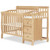 Dream On Me, Jayden, 4-in-1 Mini Portable Convertible Crib With Changer, Natural