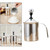 Manual Milk Creamer Hand Pump Frother With Handle Lid Cream Whisking Head Coffee Creamer - 8x8x18cm