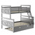 Twin Over Full Bunk Bed For Kids,bunk Beds With Twin Size Trundle, Ladder And Safety Guardrail For Kids,teens,kids Beds Convertible To 3 Separated Beds,gray