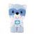 Luvable Friends Baby Boy Cotton Animal Face Hooded Towel, Raccoon, One Size