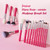 Jessup 25pcs Pink Cosmetic Brush Set Full Face Makeup T195