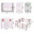 Kepooman 14 Panel Kids Foldable Portable Playpen For Baby, Gray & White