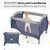 Gymax Foldable Baby Playard Portable Playpen Nursery Center W/ Changing Station Grey