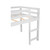 Loft Bed With Slide, Twin Wood Loft Bed Frame With Ladder And Safety Guardrail, Sturdy Low Loft Bed With Large Under-bed Activity & Storage Space, Multifunctional Bunk Bed, No Box Spring Needed, White