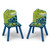 Delta Children Dinosaur Table And Chair Set With Storage (2 Chairs Included) - Greenguard Gold Certified, Blue/green