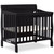 Dream On Me Aden Full Panel Convertible 4 In 1 Mini Crib In Black