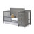 Baby Crib With Changing Table And 4 Drawer Dresser Chest Set In Weathered Gray