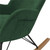 Baby Relax Robbie Rocker Accent Chair With Storage Pockets, Green, Soft Chenille Fabric