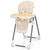 Folding High Chair For Babies & Toddlers, Infant Dining Chair W/ Removable Dishwasher Safe Tray, 5-point Safety Belt, Wheels, Detachable Cushion, Adjustable Backrest Footrest & Height (beige)