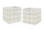 Woodland Buffalo Check Fabric Storage Bin (set Of 2) By Sweet Jojo Designs