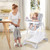 Baby Convertible Folding Adjustable High Chair W/wheel Tray Storage Basket Grey
