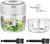 Electric Mini Food Chopper, Cordless Electric Chooper Mini Garlic Choppers Portable Powerful Chopper For Pepper Chili Vegetable Nuts Mincer/grinder, Baby Food Maker (250ml &100ml, White)
