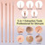 Duaiu 4pcs Blackhead Remover Comedone Extractor Tool With 2 Face Mask Brush Silicone Makeup Brushes And 2 Powder Puff Professional Skin Care Tools For Pore Clean Facial Mud Mask Diy Mask