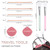 Duaiu 4pcs Blackhead Remover Comedone Extractor Tool With 2 Face Mask Brush Silicone Makeup Brushes And 2 Powder Puff Professional Skin Care Tools For Pore Clean Facial Mud Mask Diy Mask