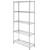 5-shelf Steel Storage Shelving Unit, Chrome