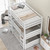 Triple Bunk Bed For Kids, Wooden Twin Size Boys Girls Bed Frame With Guard Rail And Ladder, White 81.7"l X 43.2"w X 78.1"h