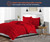 California King Comforter Multi Ruffle Blood Red 300 Gsm Plush Siliconized Microfiber Fill Duvet Insert Box Stiched Quilted Fluffy Soft Microfiber Comforter Shell With Pillowcases & Piping